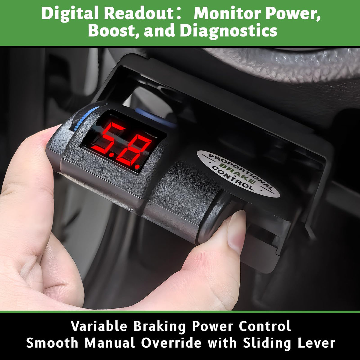 LAJBZ close-up digital display with status indicators for easy monitoring