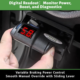 LAJBZ close-up digital display with status indicators for easy monitoring