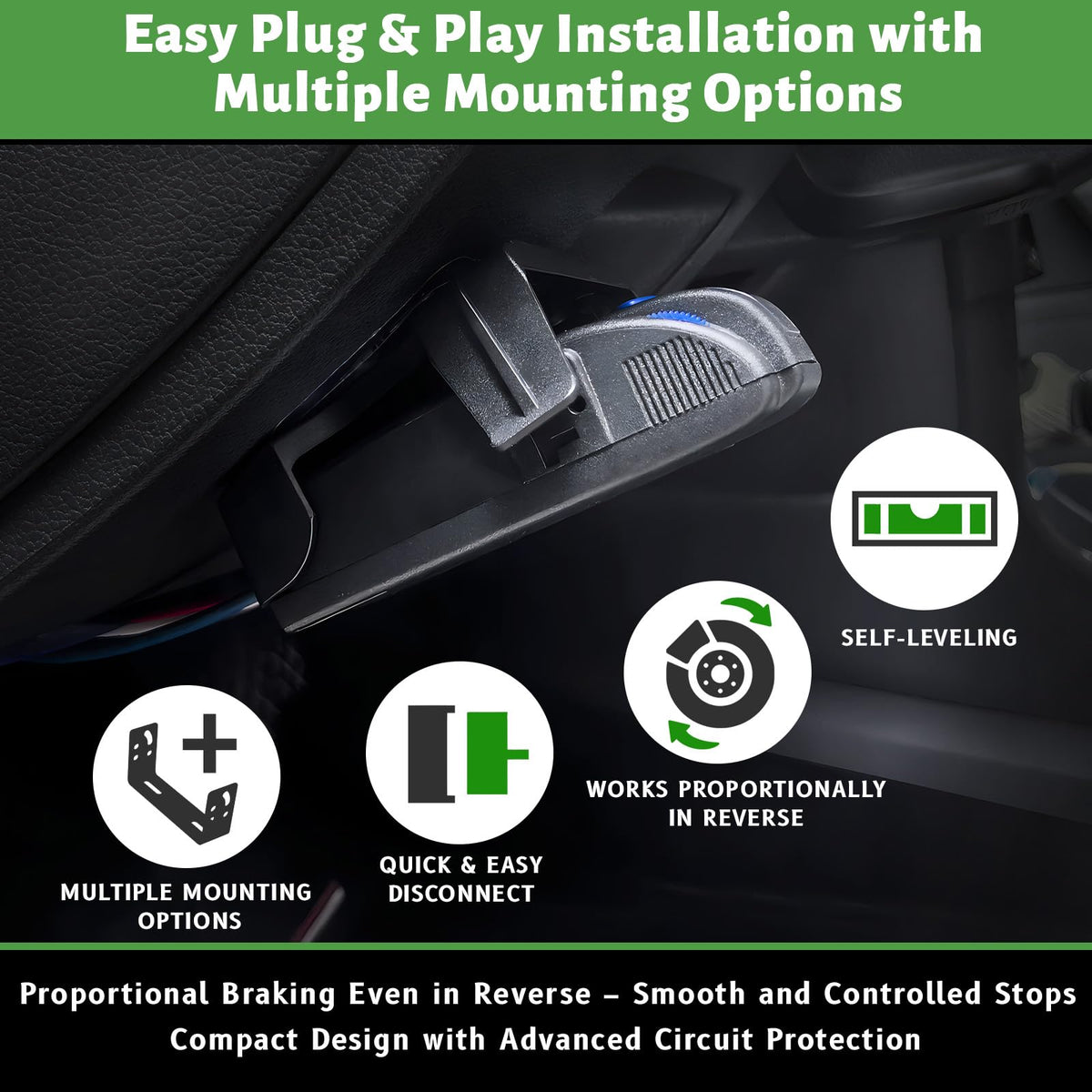 LAJBZ installed under dash in truck, convenient driver access benefit