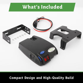 LAJBZ next to ruler for scale, compact design fits tight dash spaces