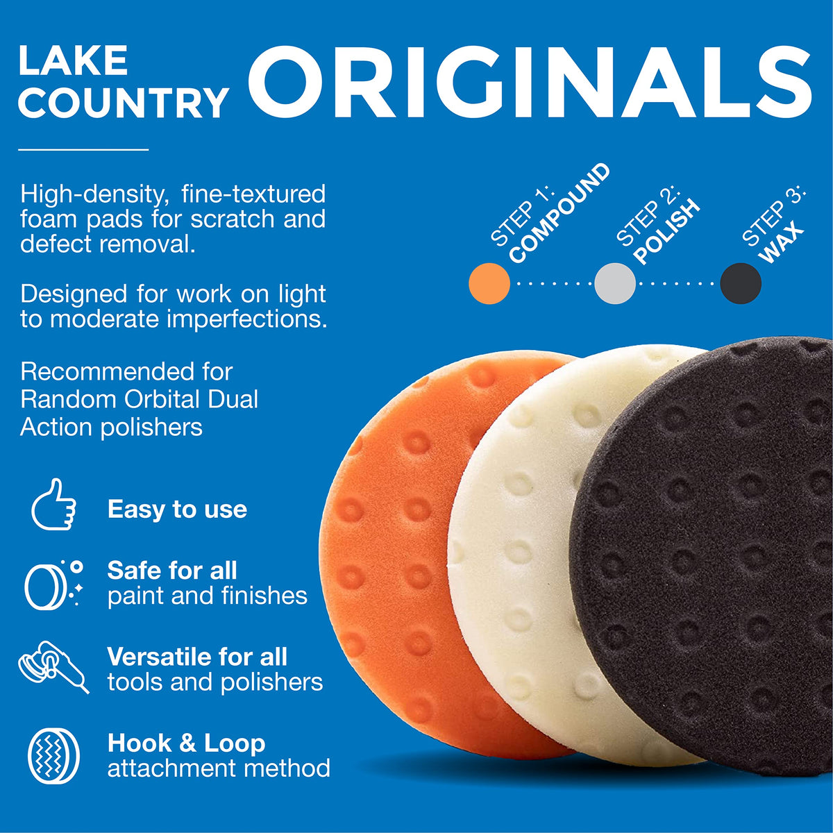 Lake Country close-up of CCS foam texture highlighting controlled polish release