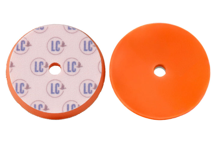 Lake Country front-facing pad showing orange foam and hook-and-loop for quick attachment