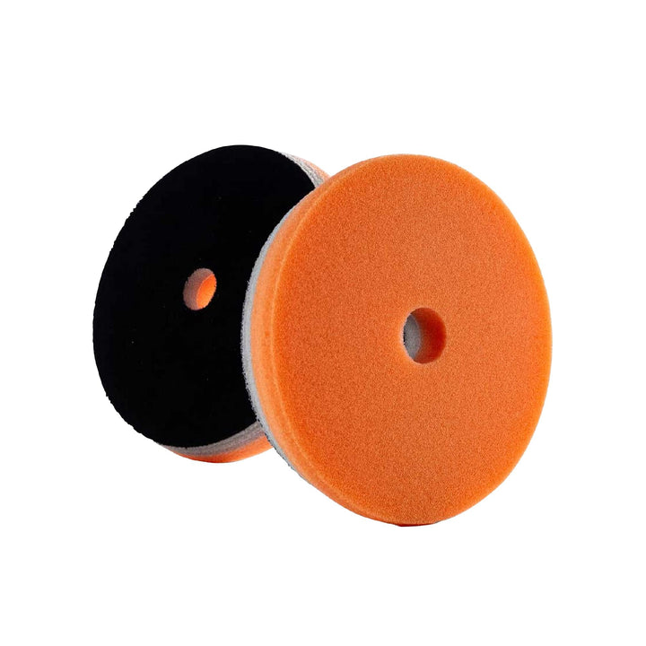 Lake Country front view of orange HDO pad showing shape and hook-and-loop benefits