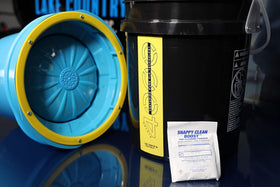 Lake Country product on detailing bay table demonstrating professional results