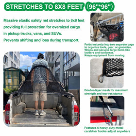 Lakfus installed in pickup bed holding irregular cargo safely
