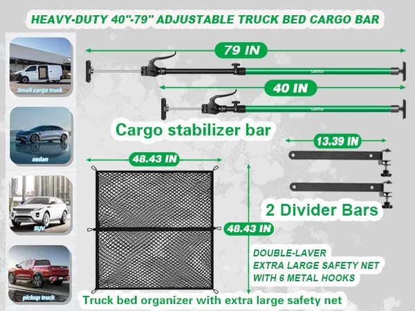 Lakfus large cargo net spread over bulky items for secure transport
