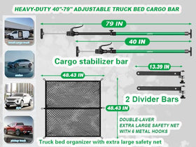 Lakfus large cargo net spread over bulky items for secure transport