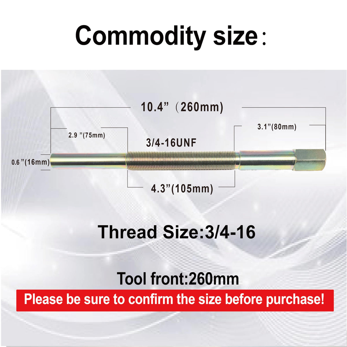LAMBIS thread detail showing 3/4-16 and M25x1.75 threads, precise engagement benefit