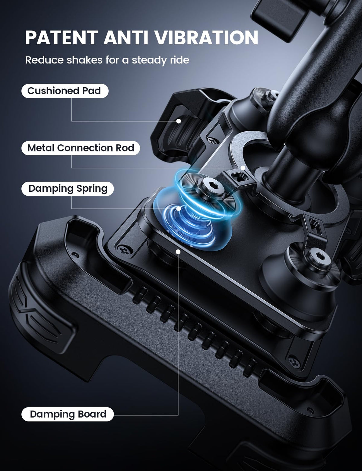 Lamicall metal 720-degree adjustment arm showing flexible viewing angles