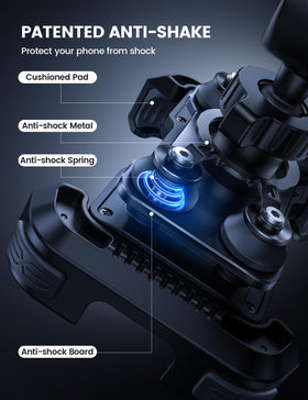 Lamicall clamp corners with silicone pads protecting phone from scratches