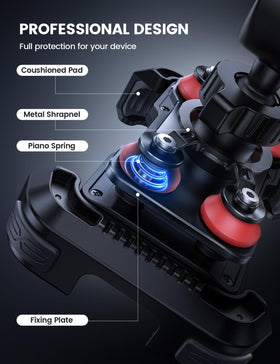 Lamicall clamp corners with silicone pads protecting phone from scratches