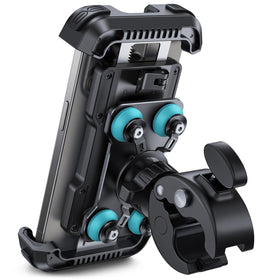 Lamicall front view with phone mounted showing stable screen visibility and secure hold