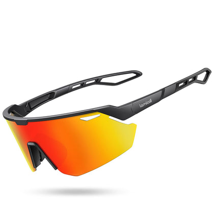 Lamicall front view showing sleek frame and wide polarized lens benefit clearer vision