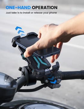 Lamicall handlebar clamp installed demonstrating secure fit and anti-slip benefit