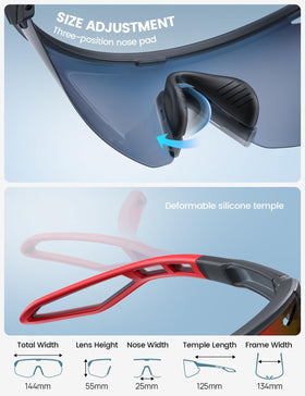 Lamicall sunglasses worn while cycling improving glare-free road visibility