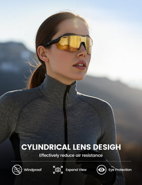 Lamicall sunglasses worn by cyclist showing glare reduction benefit