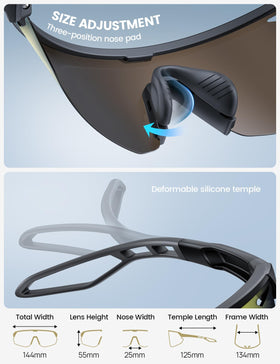 Lamicall sunglasses worn by cyclist showing wide field of view and protection