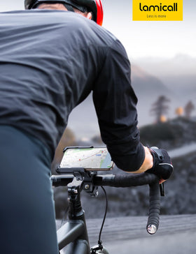 Lamicall lifestyle ride shot capturing rear camera access and stability