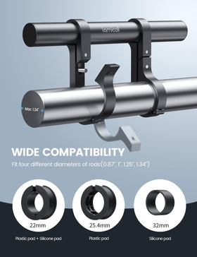 Lamicall extender carrying headlight and GPS showing better accessory arrangement benefit