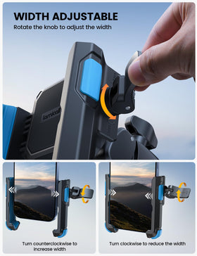 Lamicall mounted on motorcycle handlebar offering stable navigation visibility