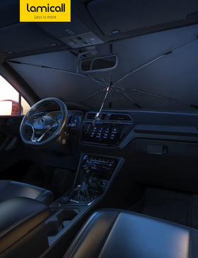 Lamicall in parked car outdoor lifestyle reducing cabin heat