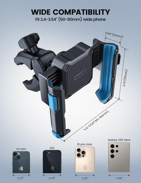 Lamicall phone mount exposing rear camera for recording while riding