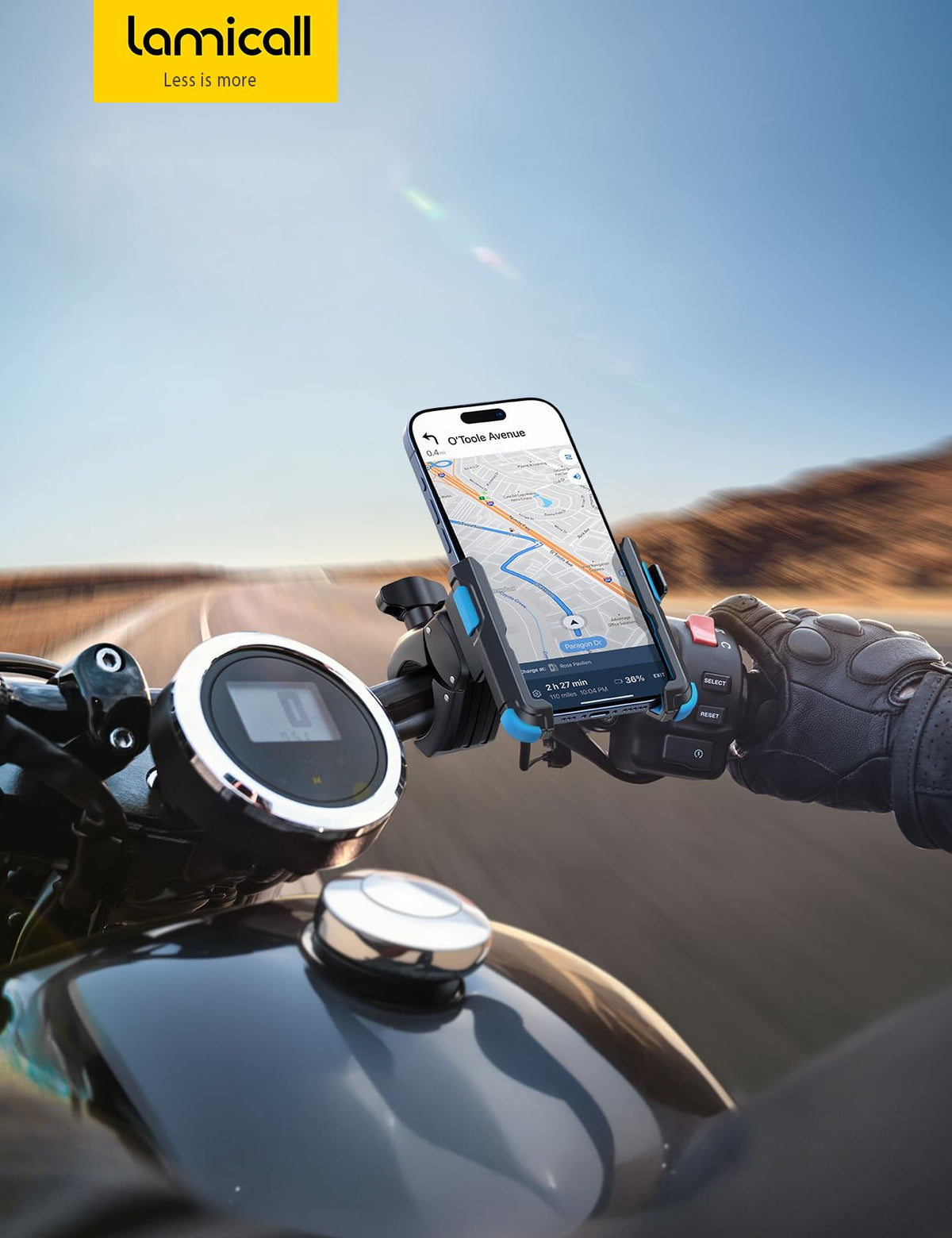Lamicall holder next to smartphone showing size fit and compatibility