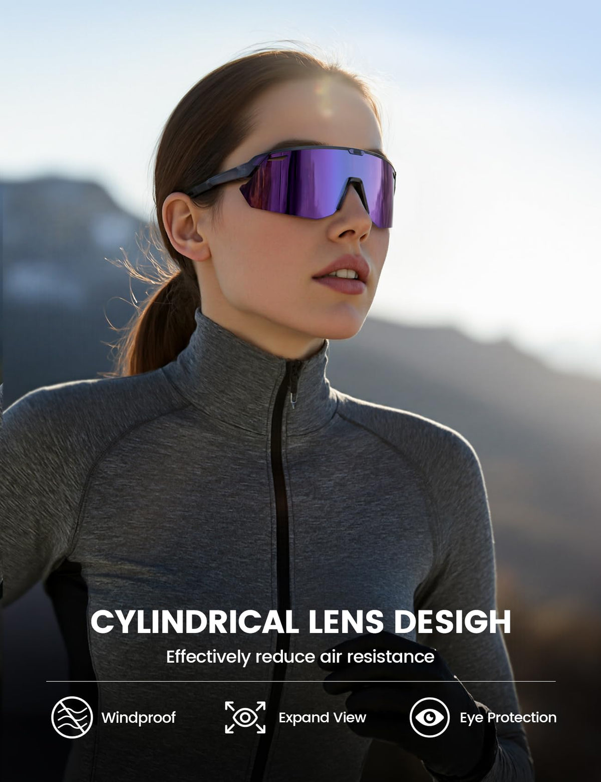 Lamicall side profile showing silicone temple tips for slip-free wear