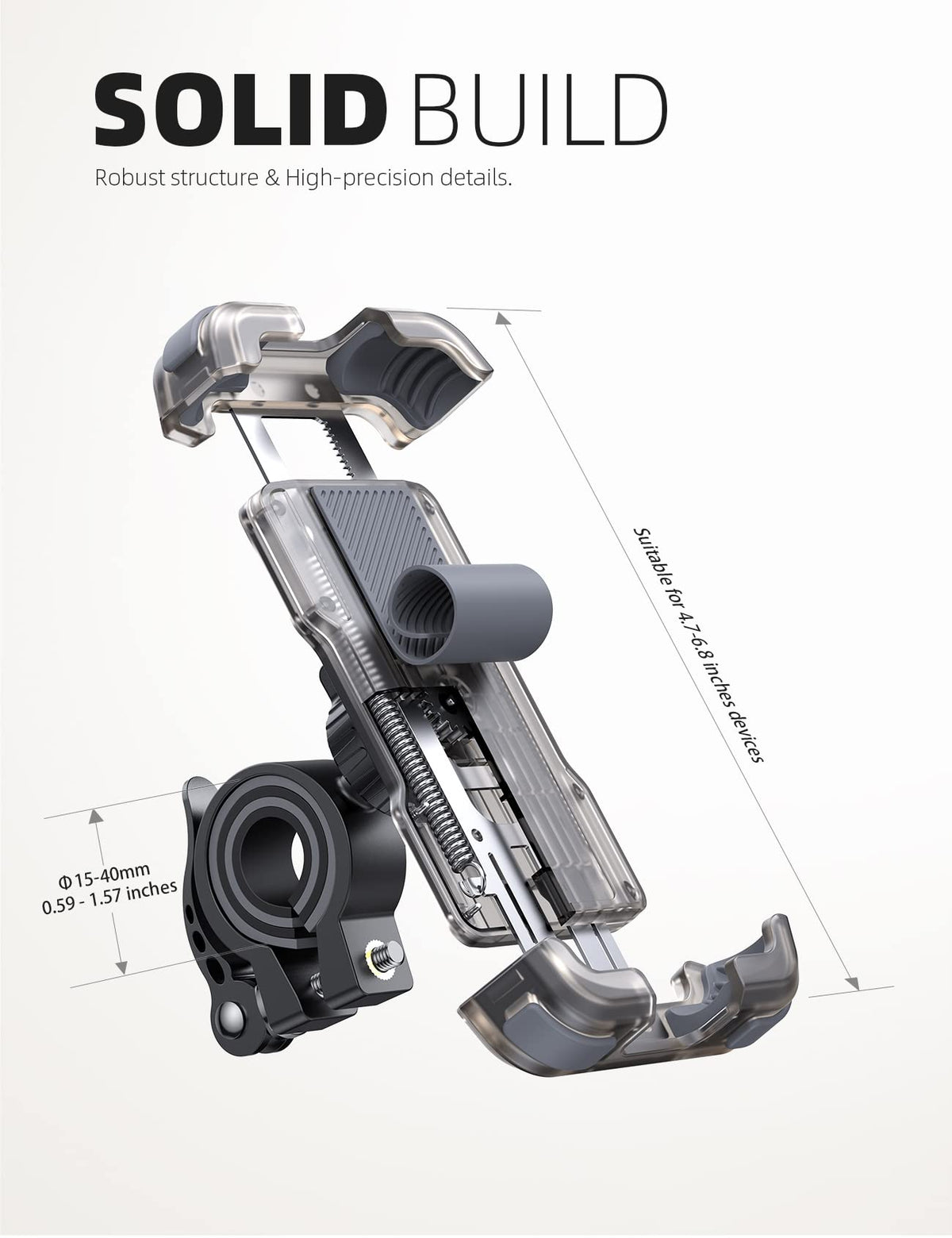 Lamicall side profile showing lock switch for extra clamp security