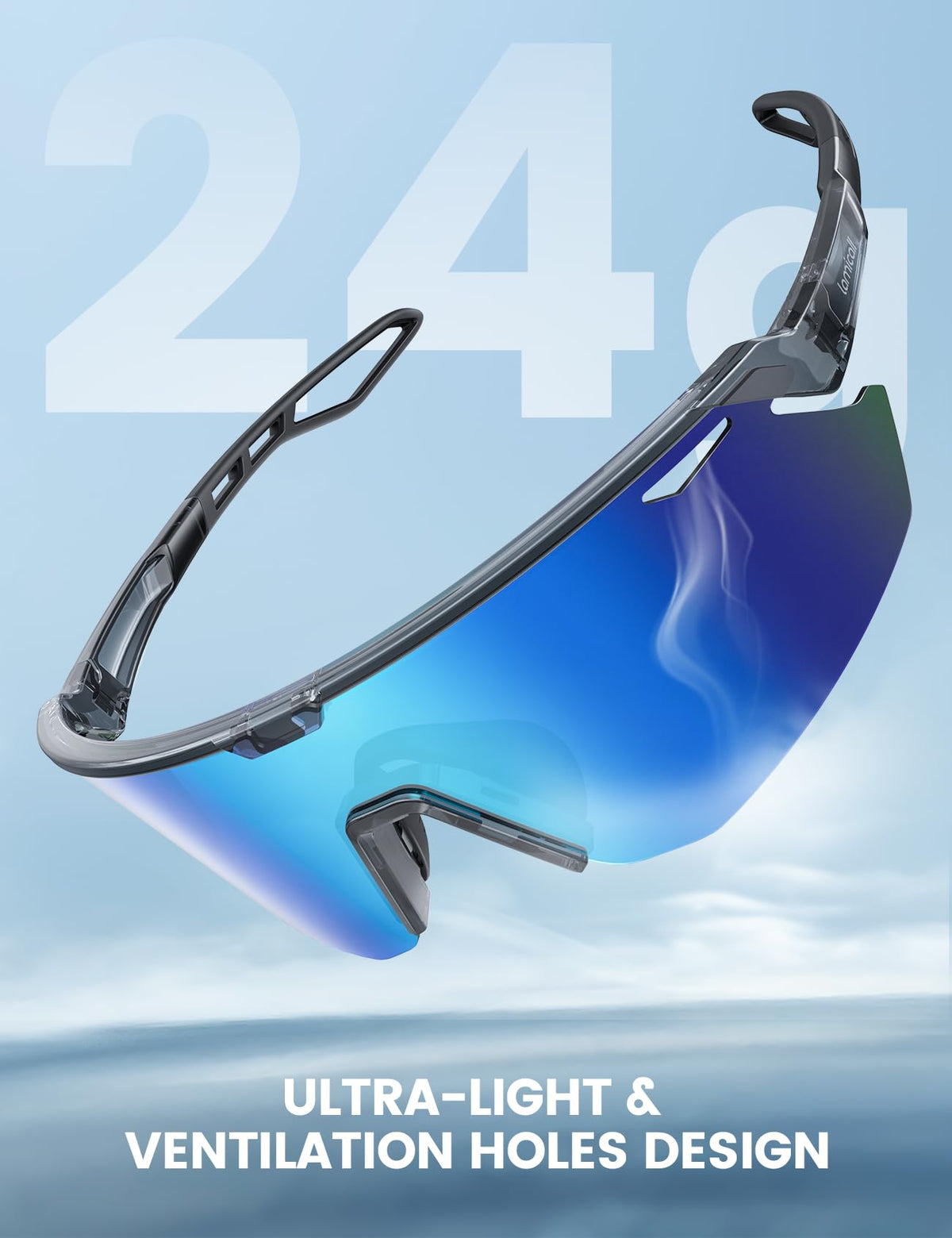 Lamicall side vents detail demonstrating airflow, reduces lens fogging