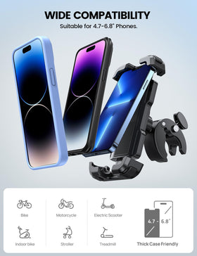 Lamicall size scale comparison showing phone fit and compatibility benefit