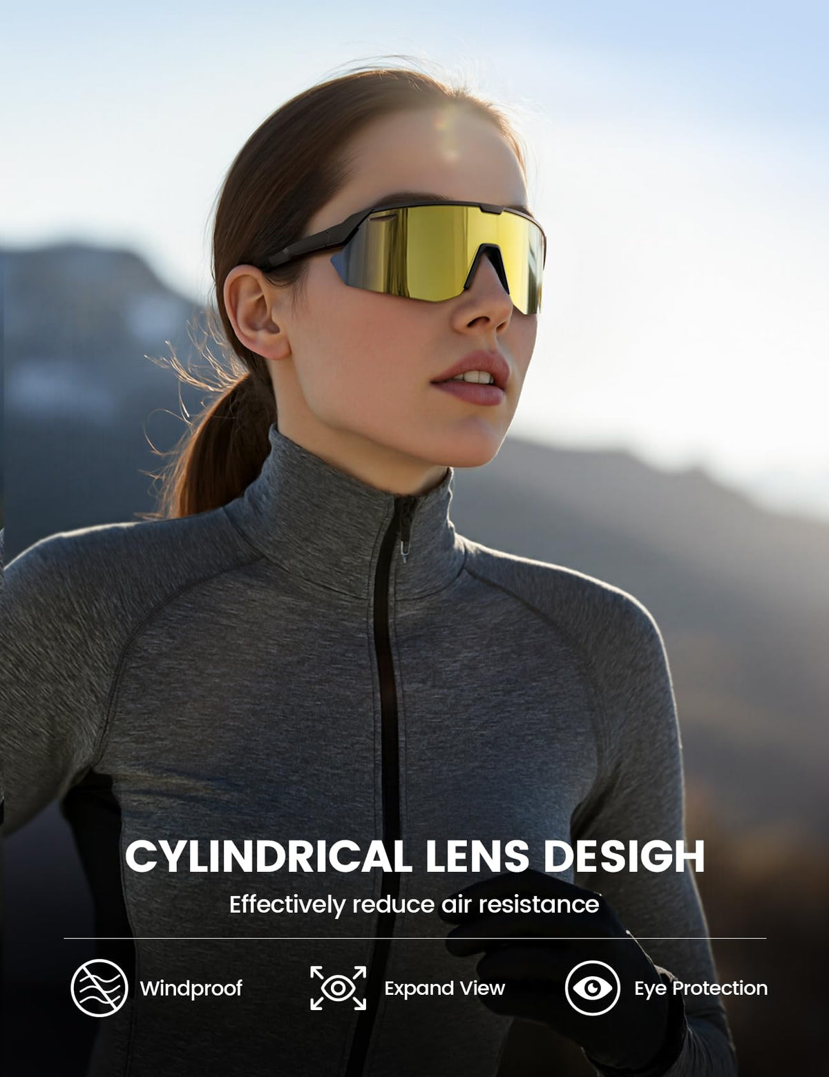 Lamicall lens venting detail improving airflow to reduce fogging during activity
