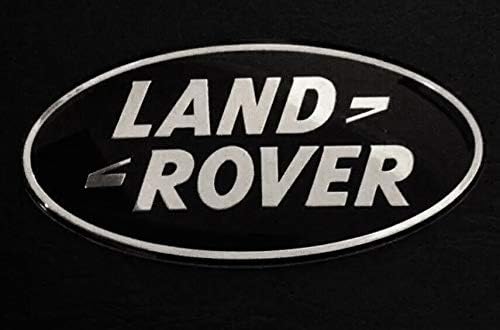 Land Rover emblem next to ruler demonstrating correct OEM size