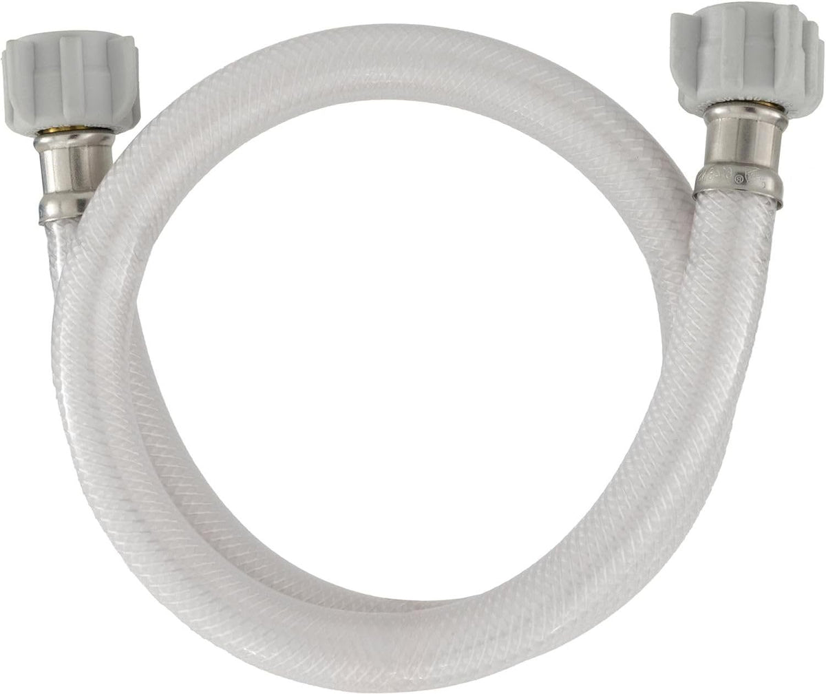 LandCamp front view of 30-inch hose shows compact connector and ready-to-install benefit