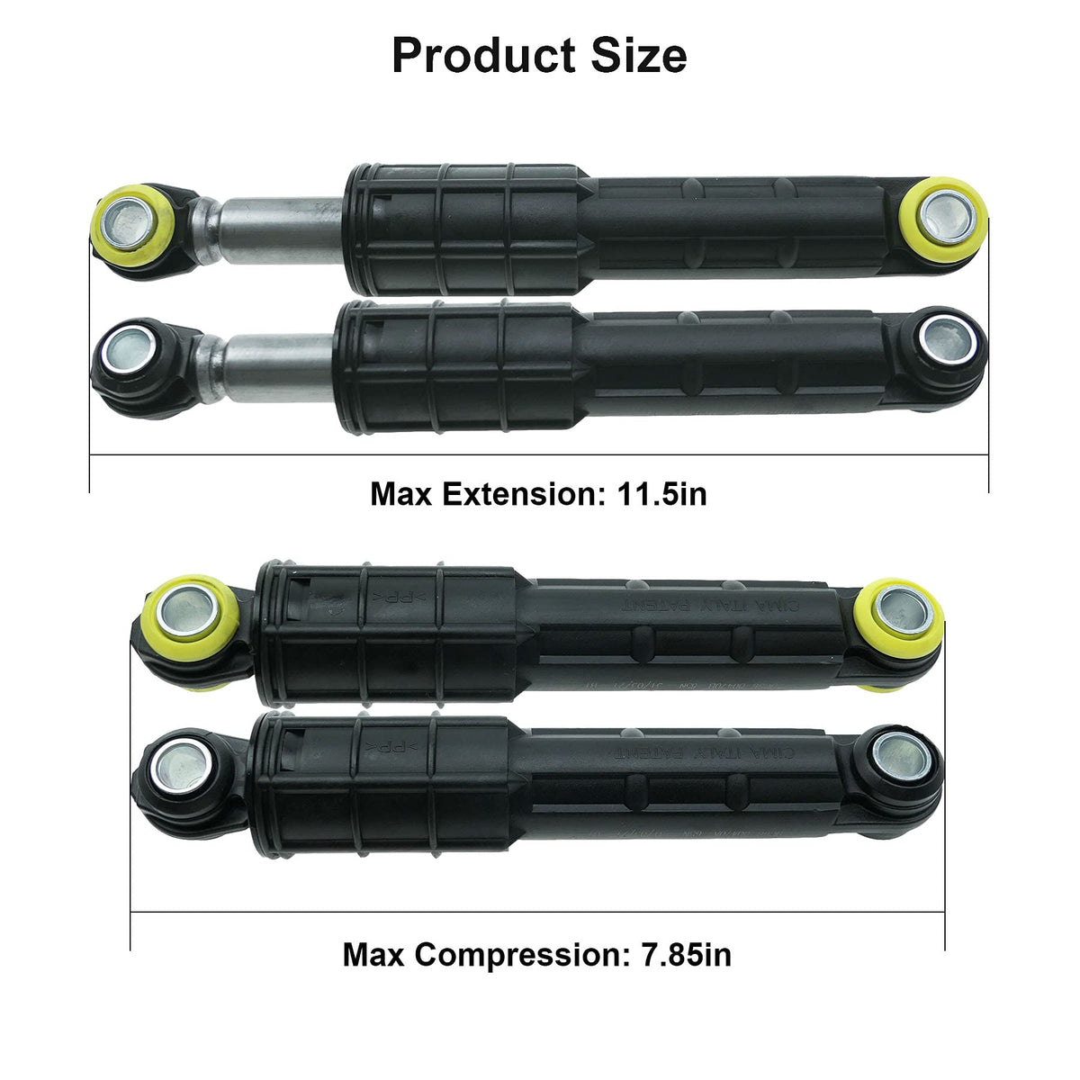 LANDSIN damper beside ruler showing correct size for easy fitment