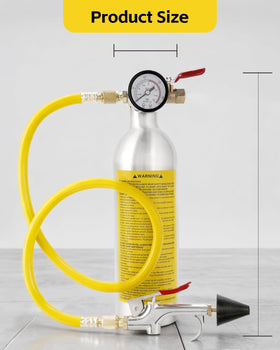 Langawaser high-pressure hose detail illustrating flexible reach into tight spaces