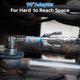 LANNIU 90° adapter angled view illustrating reach into tight spaces