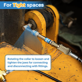 LANNIU 90° adapter angled view enabling access to tight fittings