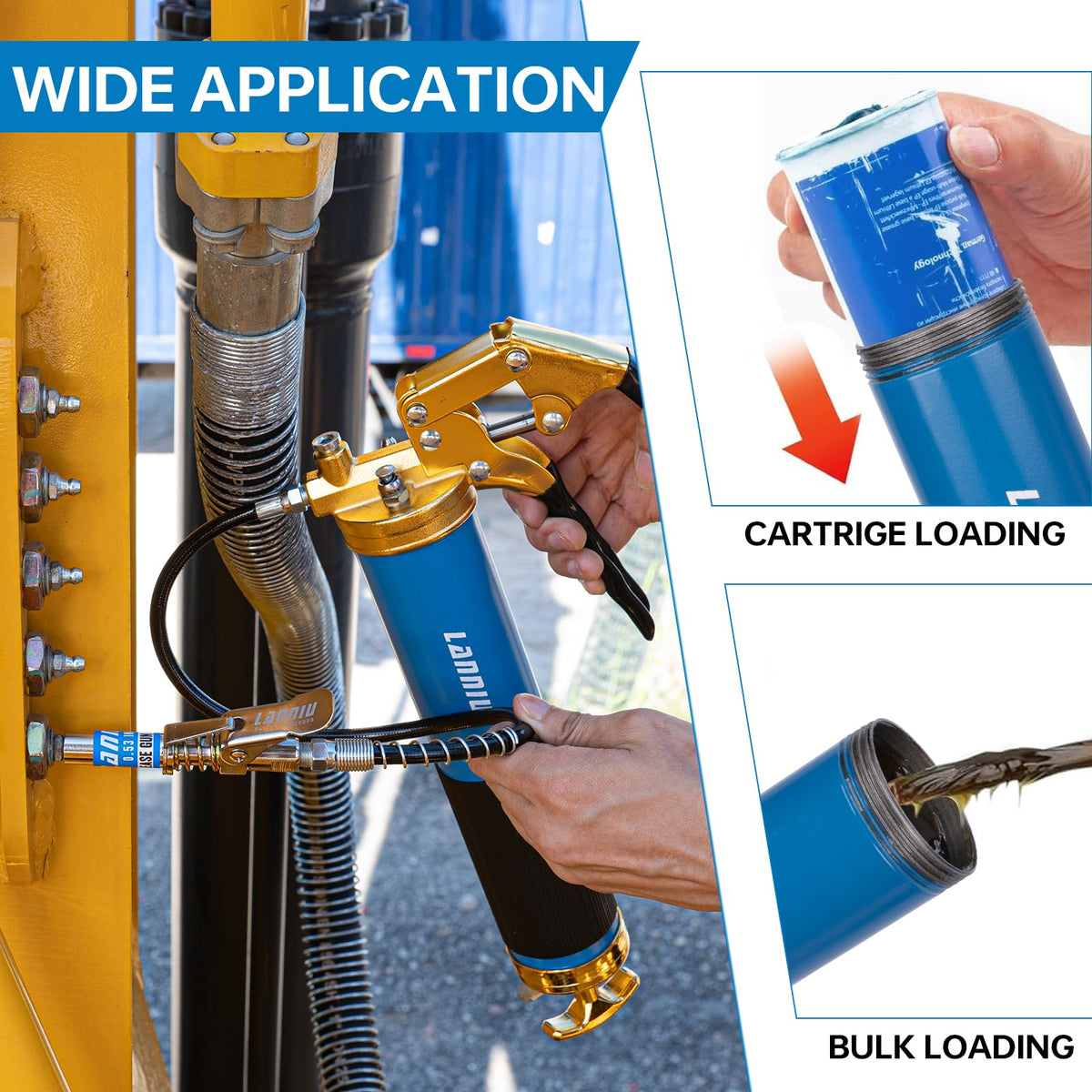 LANNIU 90° adapter on nozzle for accessing angled or recessed fittings