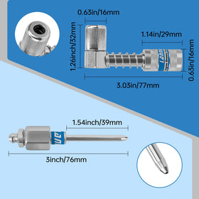 LANNIU scale comparison with ruler showing compact 0.53-inch coupler advantage