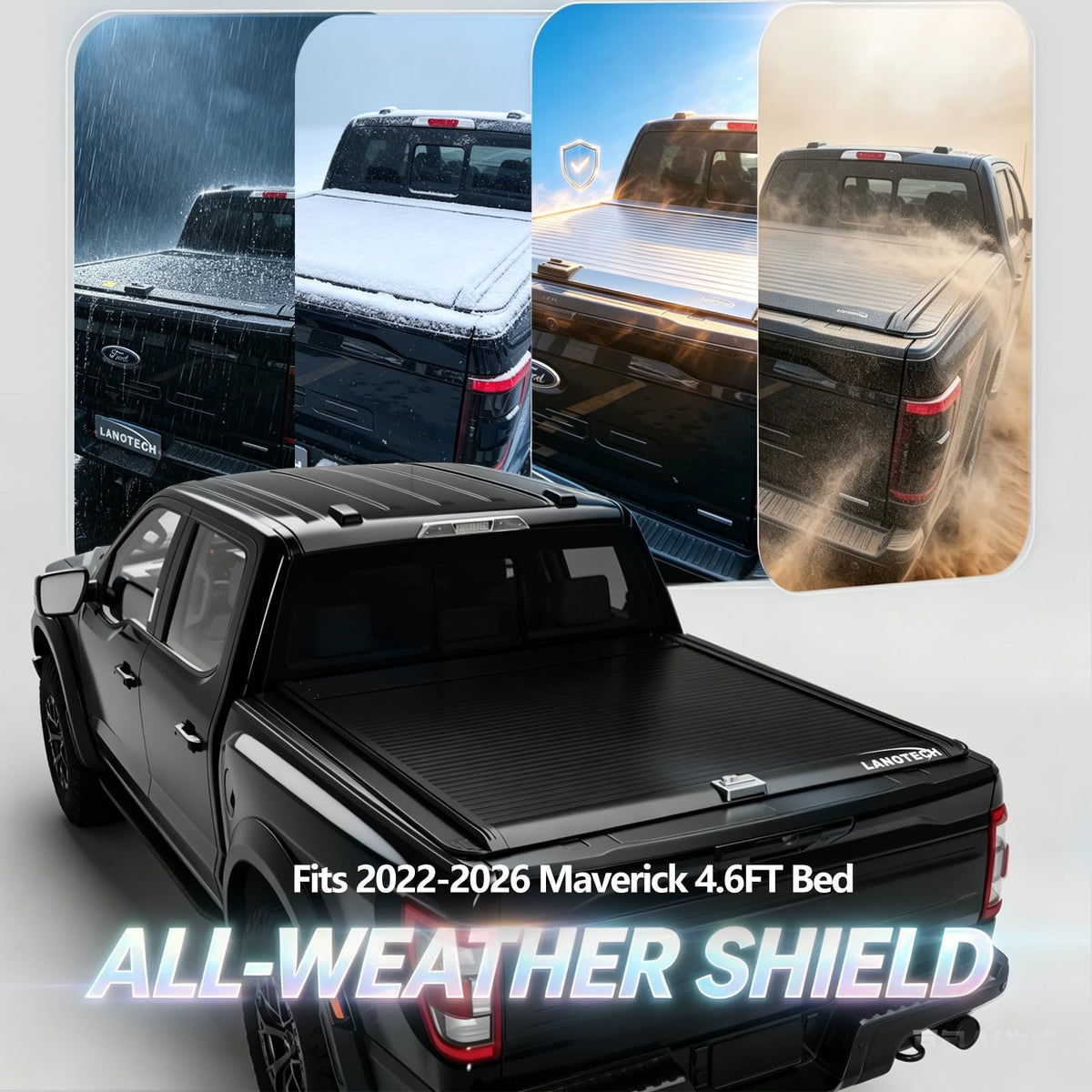 Lanotech cover fully retracted behind cab for easy cargo access