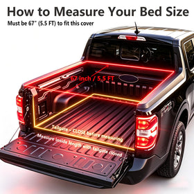 Lanotech cover beside ruler showing 67 inch 5.5FT fit measurement