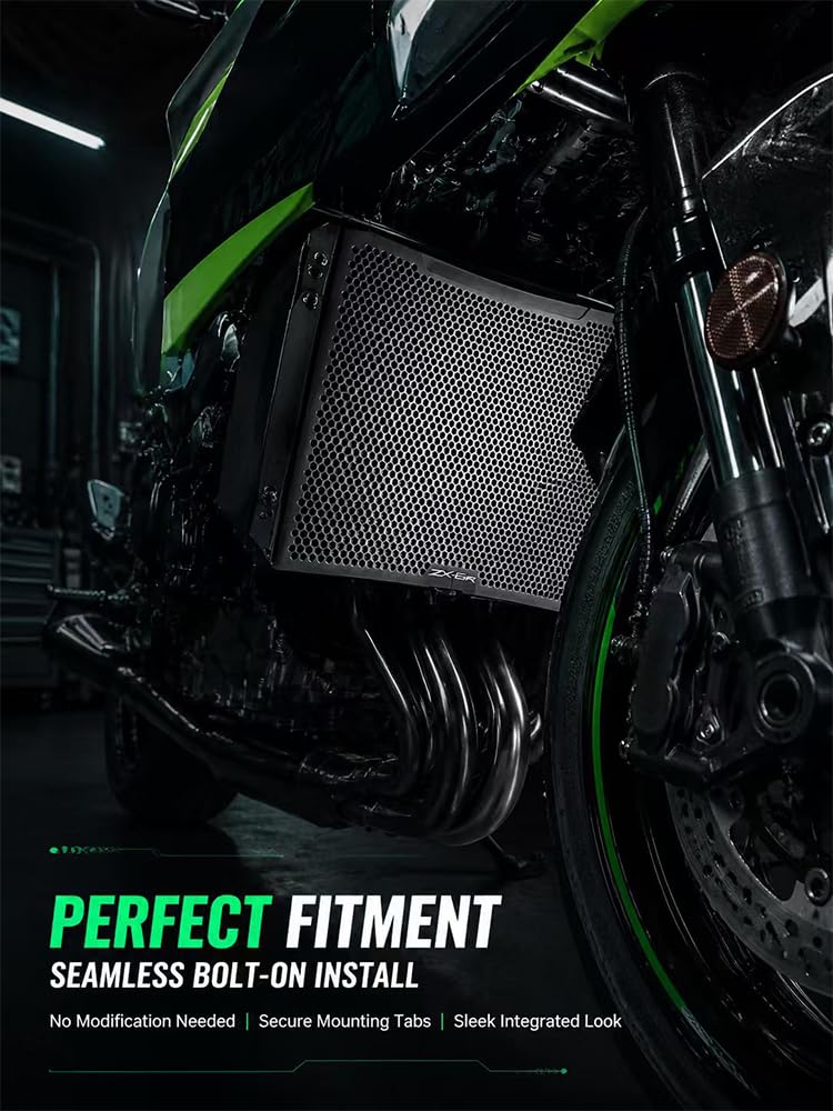 LANQIAN side profile of guard mounted on ZX6R demonstrating precise fit and airflow