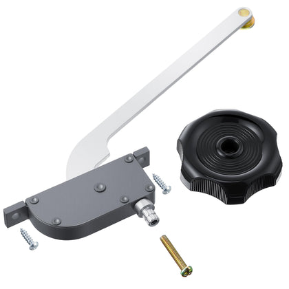 Lanties front view of operator assembly kit showing arm and knob for easy replacement