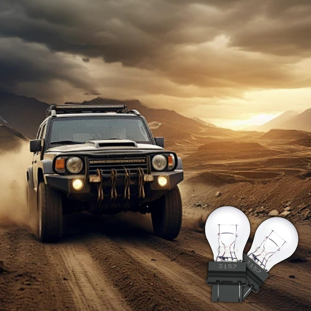 Lanuovx bulb being swapped at roadside emphasizing easy DIY replacement and preparedness