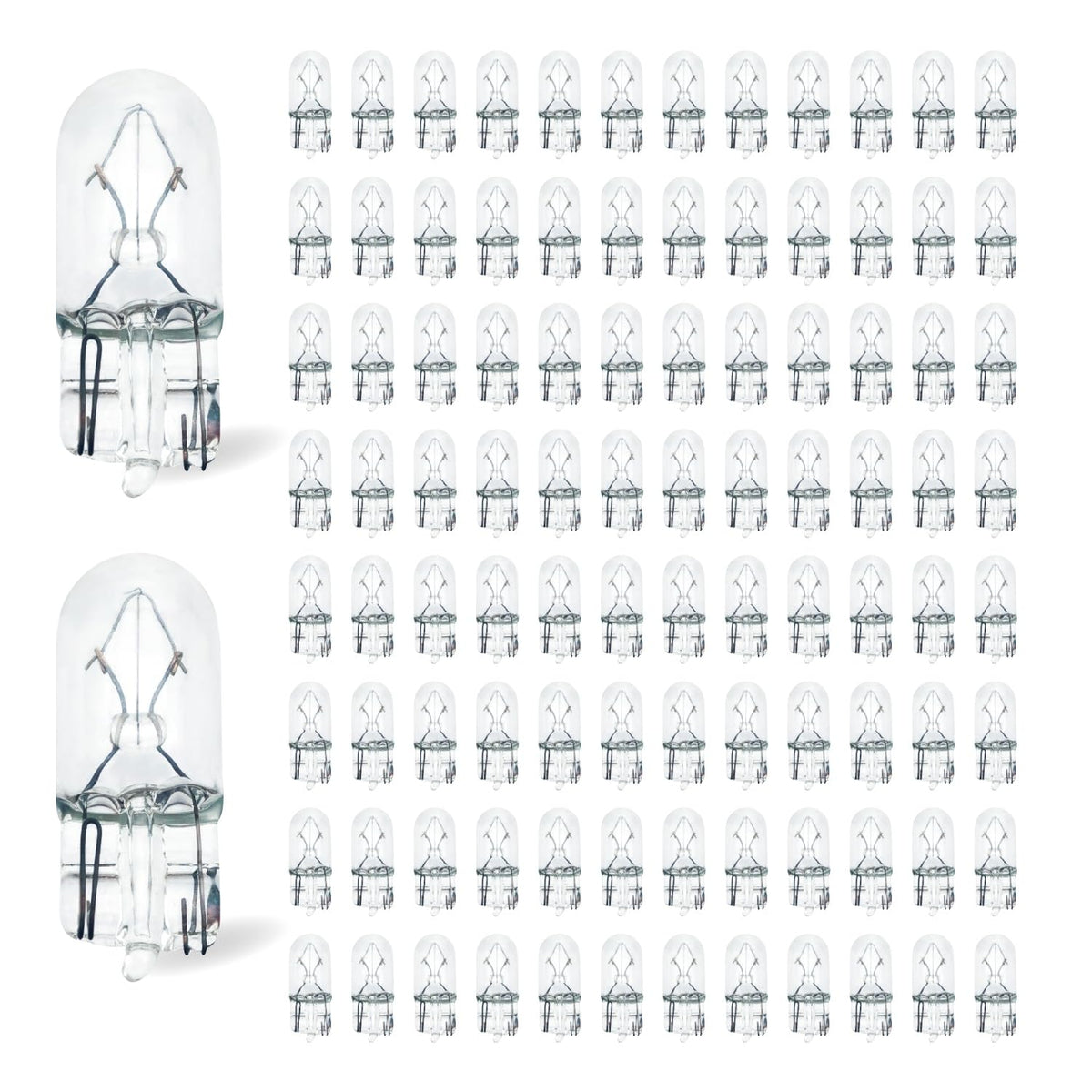 lanuovx front packaging showing 100-pack and clear bulbs, reliable spare supply