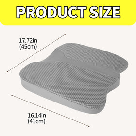 LARROUS cushion size comparison beside a dollar showing compact height boost