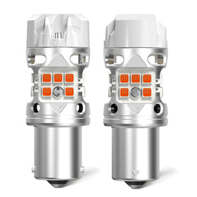 LASFIT 1156 amber front packaging showing bulb pair and benefits