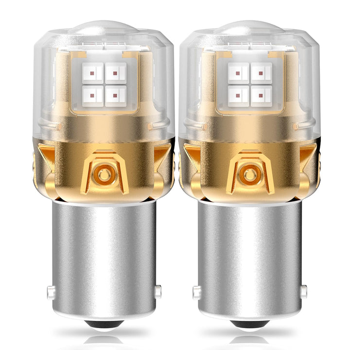 LASFIT 1156 front packaging showing the two red LED bulbs and benefits