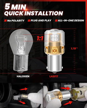 LASFIT two bulbs out of package showing matching pair and readiness